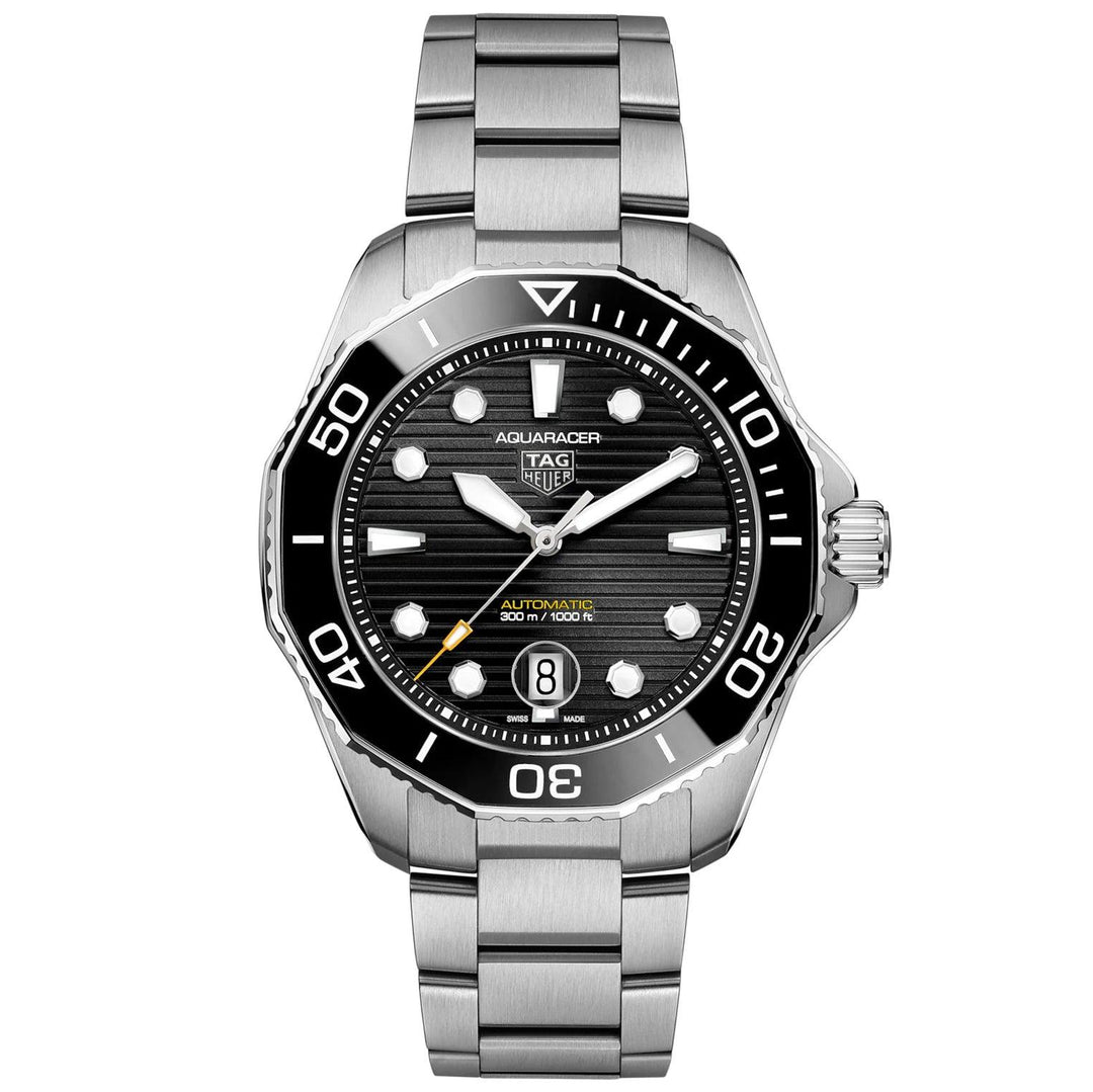 TAG Heuer orologio Aquaracer Professional 300 Calibre 5 43mm nero automatico acciaio WBP201A.BA0632 - Capodagli 1937