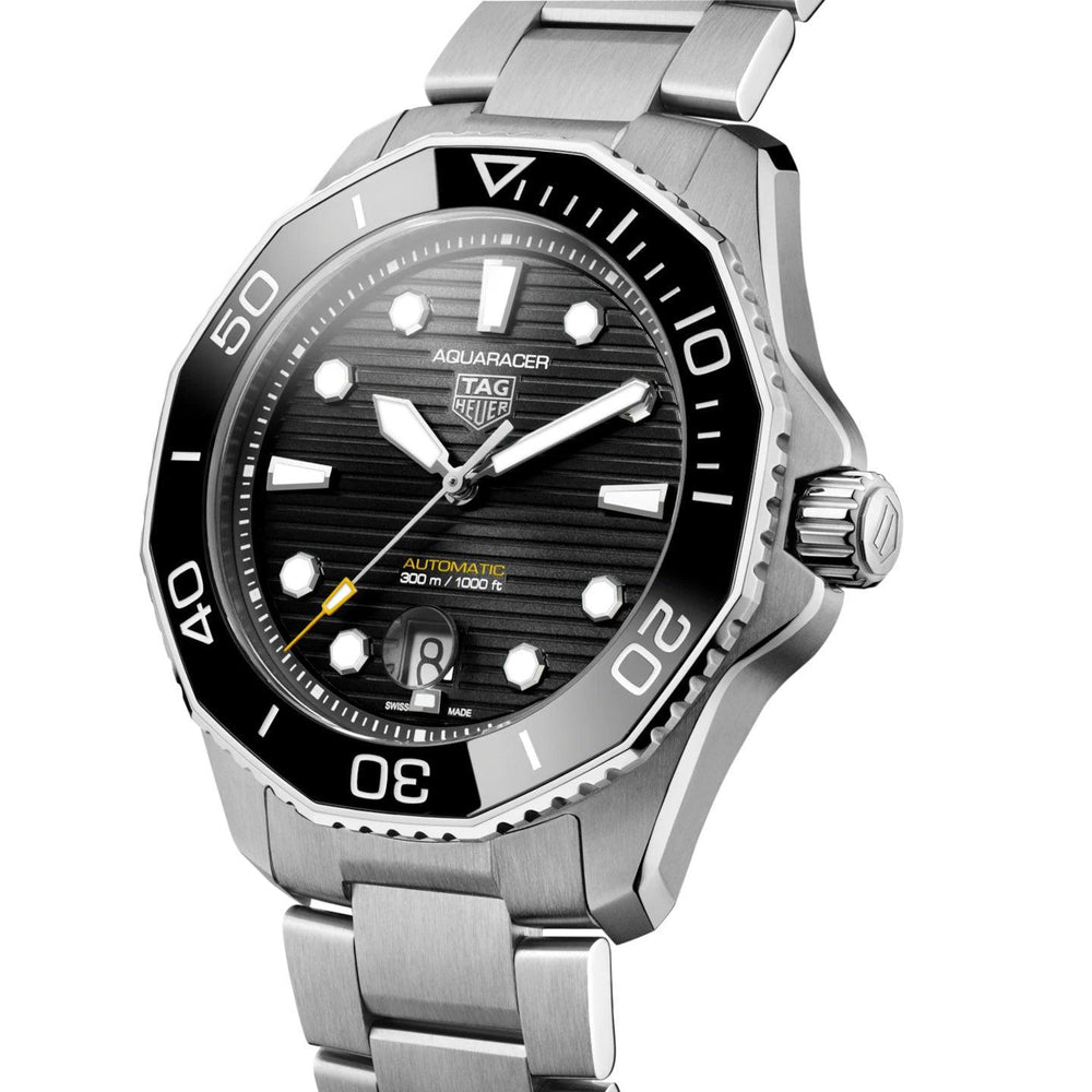 TAG Heuer orologio Aquaracer Professional 300 Calibre 5 43mm nero automatico acciaio WBP201A.BA0632 - Capodagli 1937