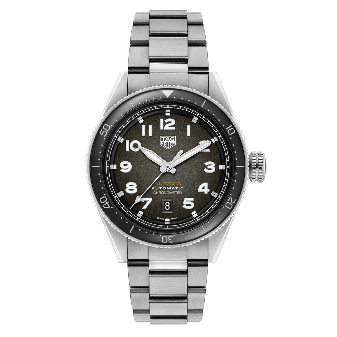 TAG Heuer orologio Autavia 42mm Calibre 5 COSC ceramica nera automatico acciaio WBE5114.EB0173 - Gioielleria Capodagli