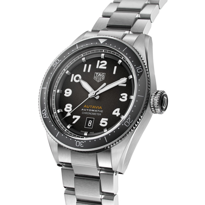 TAG Heuer orologio Autavia 42mm Calibre 5 COSC ceramica nera automatico acciaio WBE5114.EB0173 - Gioielleria Capodagli