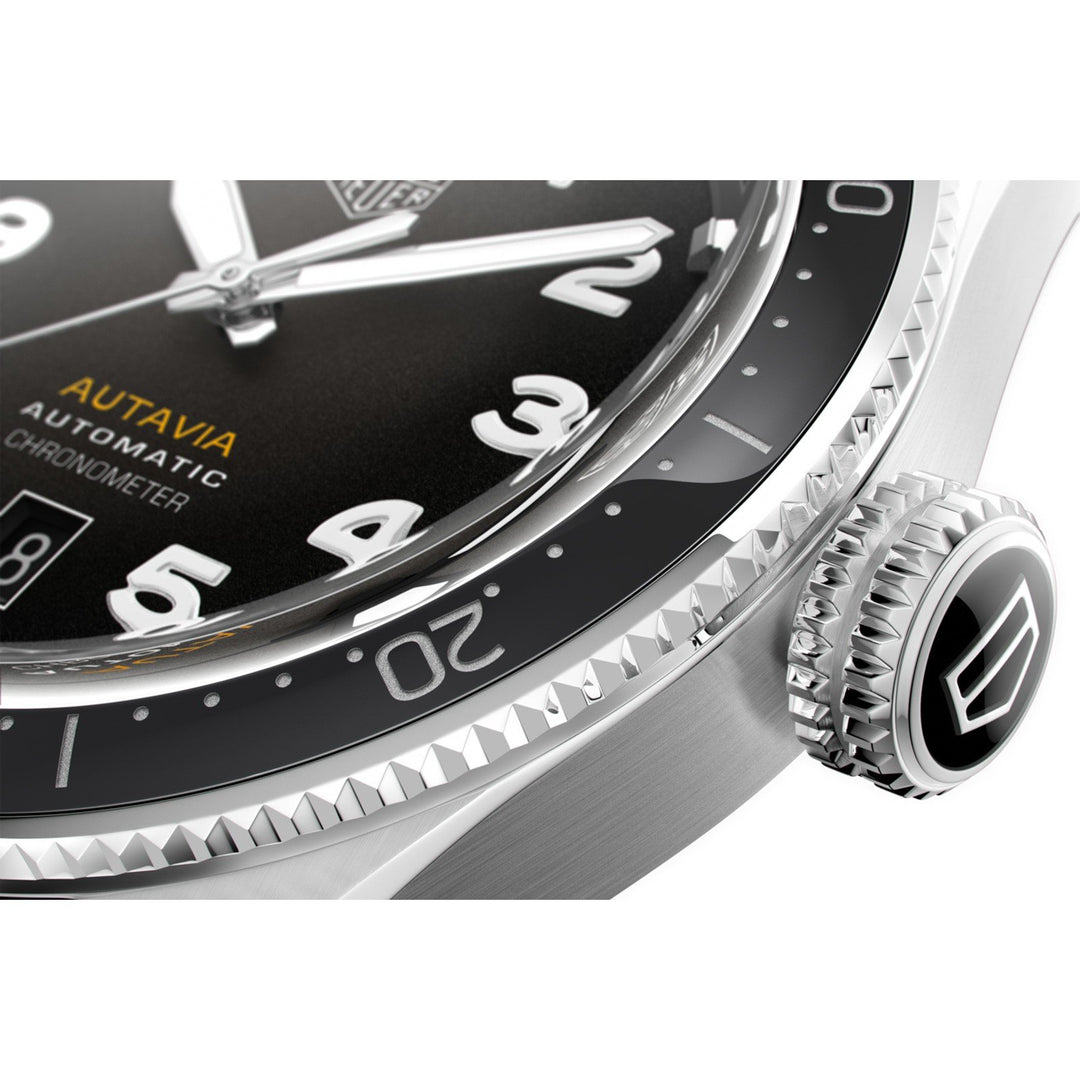 TAG Heuer orologio Autavia 42mm Calibre 5 COSC ceramica nera automatico acciaio WBE5114.EB0173 - Gioielleria Capodagli