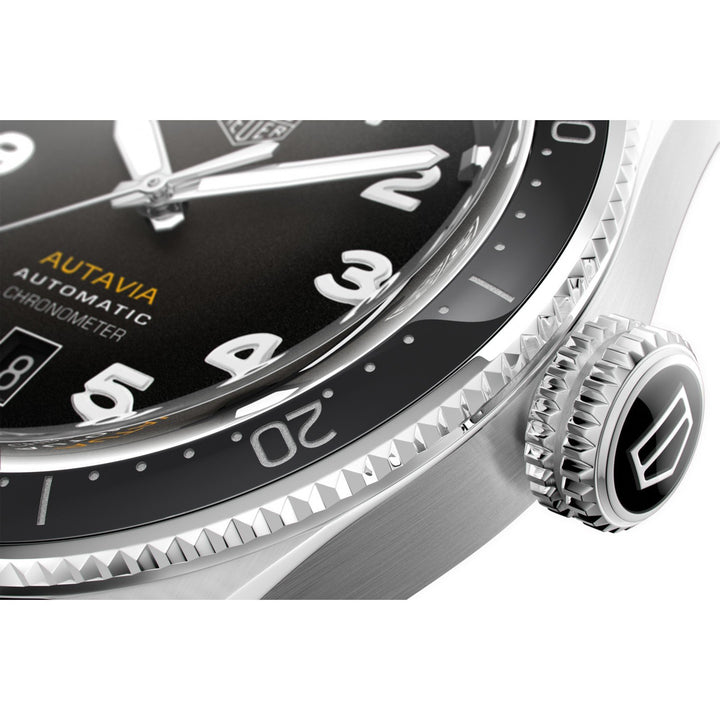 TAG Heuer orologio Autavia 42mm Calibre 5 COSC ceramica nera automatico acciaio WBE5114.EB0173 - Gioielleria Capodagli