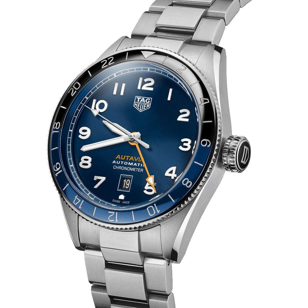 TAG Heuer orologio Autavia COSC GMT Calibre 7 Limited Edition 42mm blu automatico acciaio WBE511A.BA0650 - Capodagli 1937