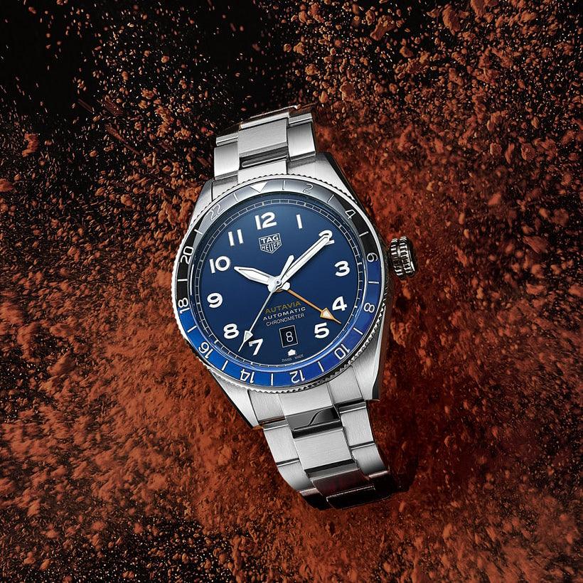 Tag Heuer Clock Autavia Cosc GMT Caliber 7 Limited Edition 42 WBE511A.BA0650 Capodagli 1937