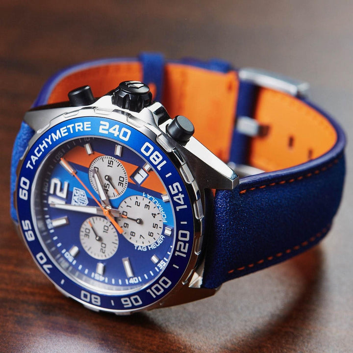 TAG Heuer orologio uomo Formula 1 Gulf 43mm cronografo quarzo CAZ101N.FC8243 - Gioielleria Capodagli