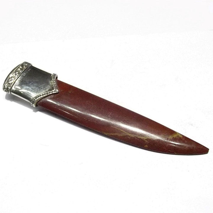 Tagliacarte in Diaspro cappuccio argento 925 anticato A-0217-D - Gioielleria Capodagli