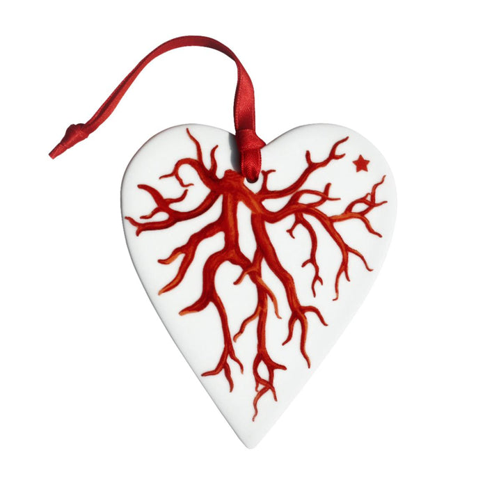 Taitù decorazione cuore Good Luck 8,5x10cm porcellana Fine Bone China 12-6-22-E - Gioielleria Capodagli