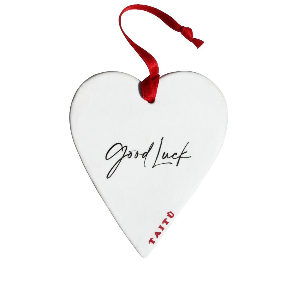 Taitù decorazione cuore Good Luck 8,5x10cm porcellana Fine Bone China 12-6-22-E - Gioielleria Capodagli