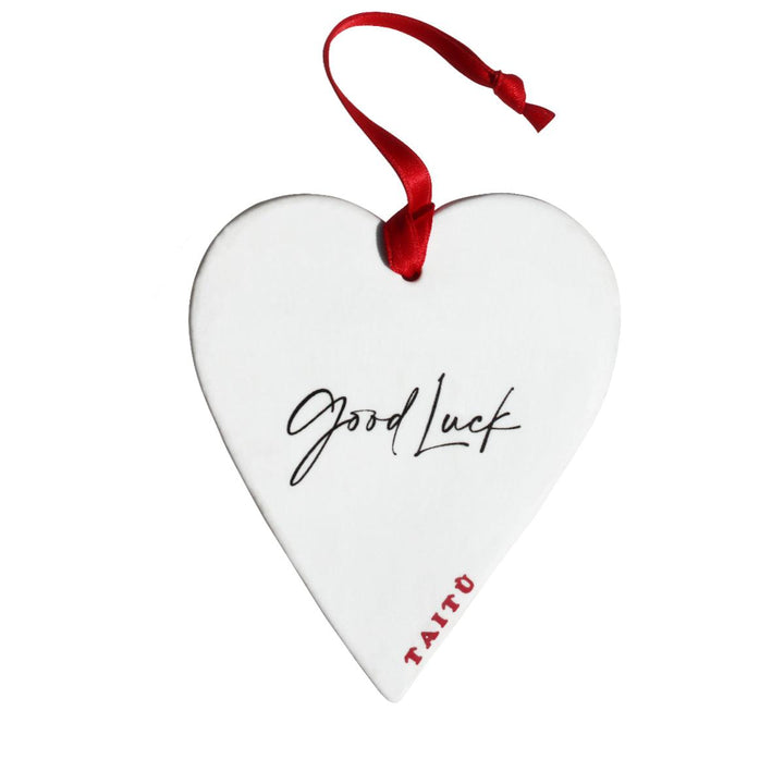 Taitù decorazione cuore Good Luck 8,5x10cm porcellana Fine Bone China 12-6-22-E - Gioielleria Capodagli