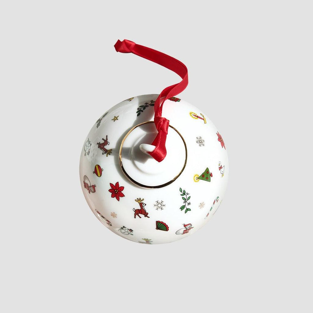 Taitu decorazione sfera Noel Oro Ball 8cm Fine Porcelain 12-4-17 - Capodagli 1937