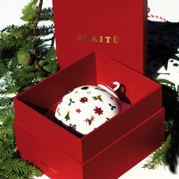 Taitu decorazione sfera Noel Oro Ball 8cm Fine Porcelain 12-4-17 - Capodagli 1937