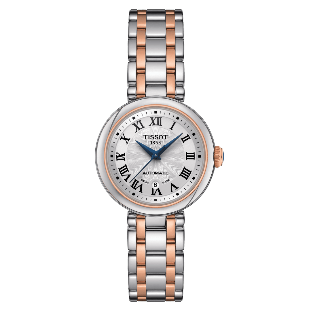 Tissot orologio Bellissima Automatic 29mm bianco automatico acciaio finiture PVD oro rosa T126.207.22.013.00 - Capodagli 1937