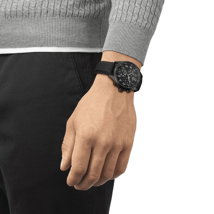 Tissot orologio Chrono XL Vintage 45mm nero quarzo acciaio finitura PVD nero T116.617.36.052.00 - Capodagli 1937