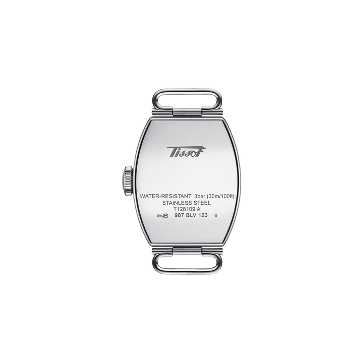 Tissot orologio donna Heritage Porto Small Lady 22x30mm quarzo acciaio e pelle porpora T128.109.16.032.00 - Gioielleria Capodagli