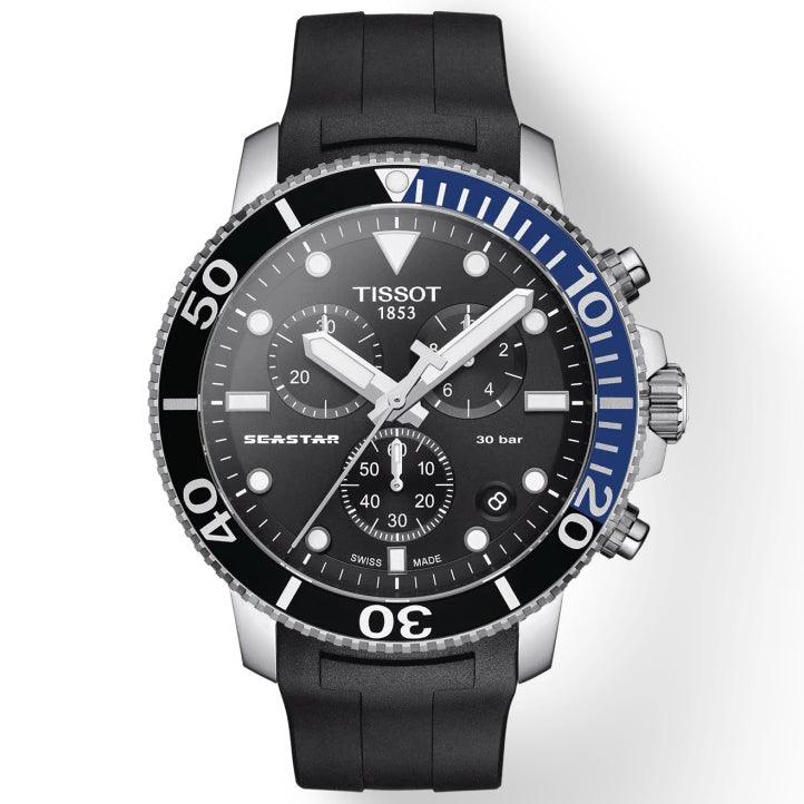 Tissot orologio Seastar 1000 Chronograph 45mm nero quarzo acciaio Tissot orologio Seastar 1000 Chronograph 45mm quarzo acciaio T120.417.17.051.02 - Capodagli 1937