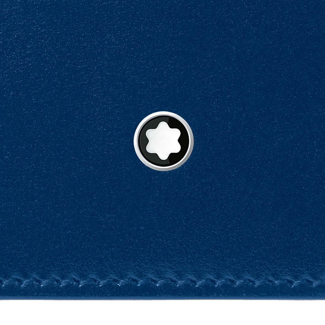 Montblanc Длинный кошелек 15 отсеков Meisterstück черный / синий 129681