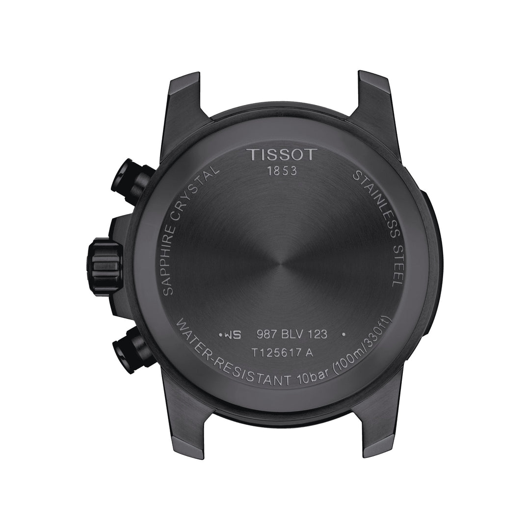 Часы Tissot Supersport Chrono 45mm черный кварцевый стальной финиш PVD черный T125.617.37.051.01