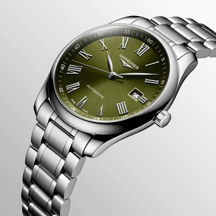Часы Longines Master Collection 40mm зеленая сталь L2.793.4.09.6