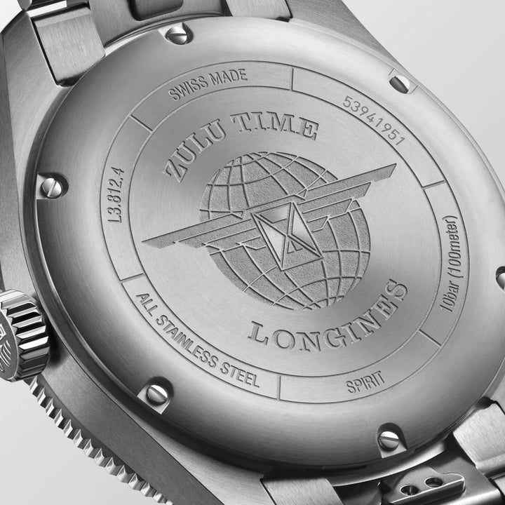 Часы Longines Spirit Zulu Time 42 мм антрацитовая сталь L3.812.4.63.6