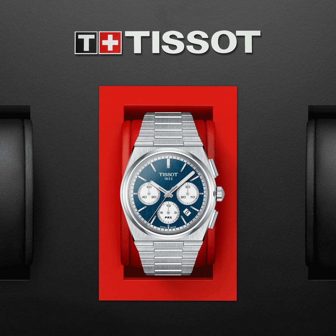 Tissot Clock PRX Автоматический хронограф 42 мм синий автоматический сталь T137.427.11.041.00