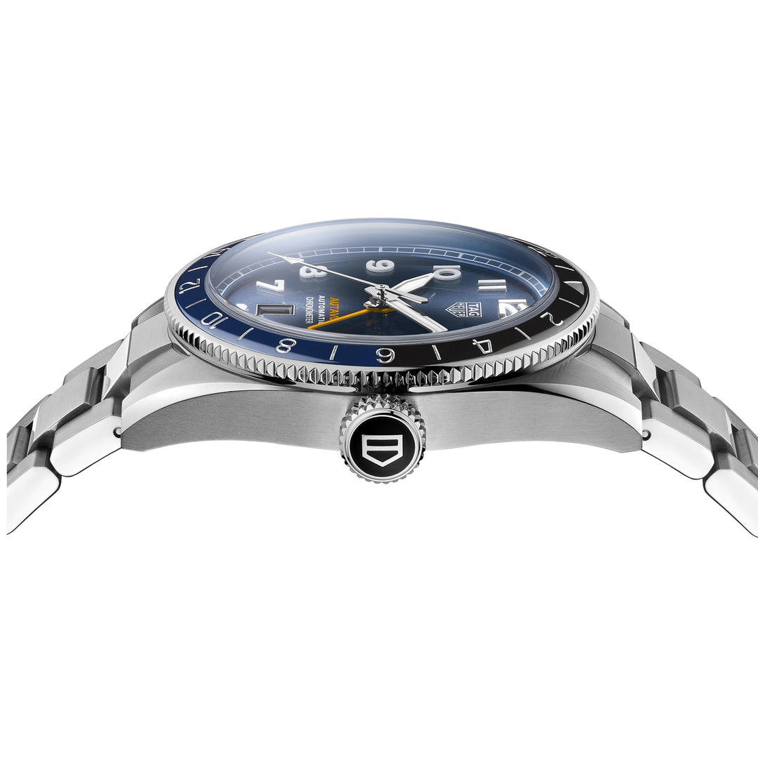 Часы TAG Heuer Autavia COSC GMT Caliber 7 Limited Edition 42mm Синий Автоматическая сталь WBE511A.BA0650