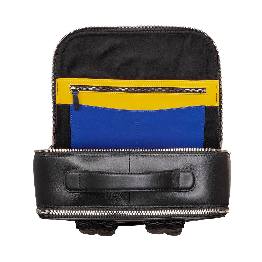 Дуду мужской рюкзак портативный ПК и кожаный планшет, двойной шелковой рюкзак, рюкзак для путешествий с атакой троллейбуса