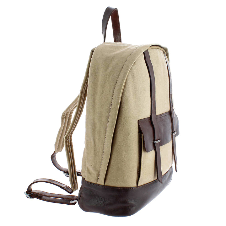 DuDu Рюкзак для ПК с ноутбуком из кожи и ткани с передним карманом и регулируемыми ремнями